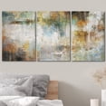 thumbnail image 3 of wall26 Canvas Print Wall Art Set Grunge Pastel Teal Yellow Landscape Abstract Shapes Illustrations Modern Art Decorative Multicolor Chic for Living Room, Bedroom, Office - 16"x24"x3 Panels, 3 of 5