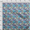thumbnail image 3 of oneOone Cotton Silk Light Blue Fabric Bull Craft Projects Decor Fabric Printed By The Yard 42 Inch Wide, 3 of 5