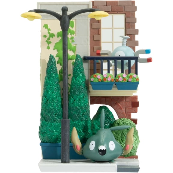 Pokemon City Street Environment Magnemite & Trubbish Figure Display Pack