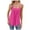 *Hot Pink, variant on ClodeEU Women's Spaghetti Strap Pleated Swing Cami Top,Casual Loose Fit Flowy Tank Hot Pink,Womens Plus L