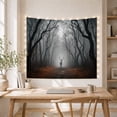 thumbnail image 5 of Atmospheric Forest Stands With Solitary Deer Facing Forward, Mystical Fantasy for Space Lovers, Galaxy Room Decor, Mother's Day Gift, Tapestry Wall Hanging for Bedroom and Dorm, 5 of 7