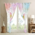 thumbnail image 3 of Girls Unicorn Curtains 42x63 inch Flower Girls Unicorn Blackout Curtains 30-50% for Kids Teens,Floral Stars Curtains Drapes,Colorful Ombre Window Curtains 2 Panels for Bedroom, 3 of 6