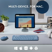 Logitech K380 Multi-Device Bluetooth Keyboard for Mac, Easy-Switch, MacBook Pro, MacBook Air, iMac, iPad Compatible, Blueberry