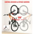 thumbnail image 2 of Swivel Bike Wall Mount, Space Saving Bike Rack Garage, No Heavy Lifting Required Bicycle Wall Mount, Vertical Wall Bike Hanger Can Holds up to 77 lbs, Red, 2 of 16