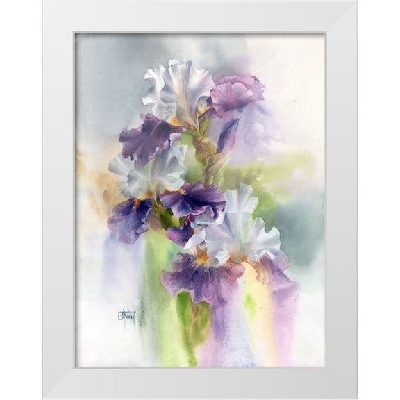 Besedina, Anastasiia 12x14 White Modern Wood Framed Museum Art Print Titled - Big Iris
