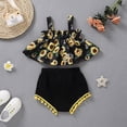 thumbnail image 6 of Dooleck Newborn Baby GIrl Clothes Sunflwoer Shirt Top Bowtie Bloomer Shorts Outfit, 6 of 8