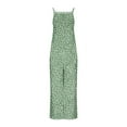 thumbnail image 6 of Wide Leg Jumpsuits for Women Dressy Casual Summer Rompers Smocked Sleeveless Floral Jumpers with Pockets Green XL, 6 of 6