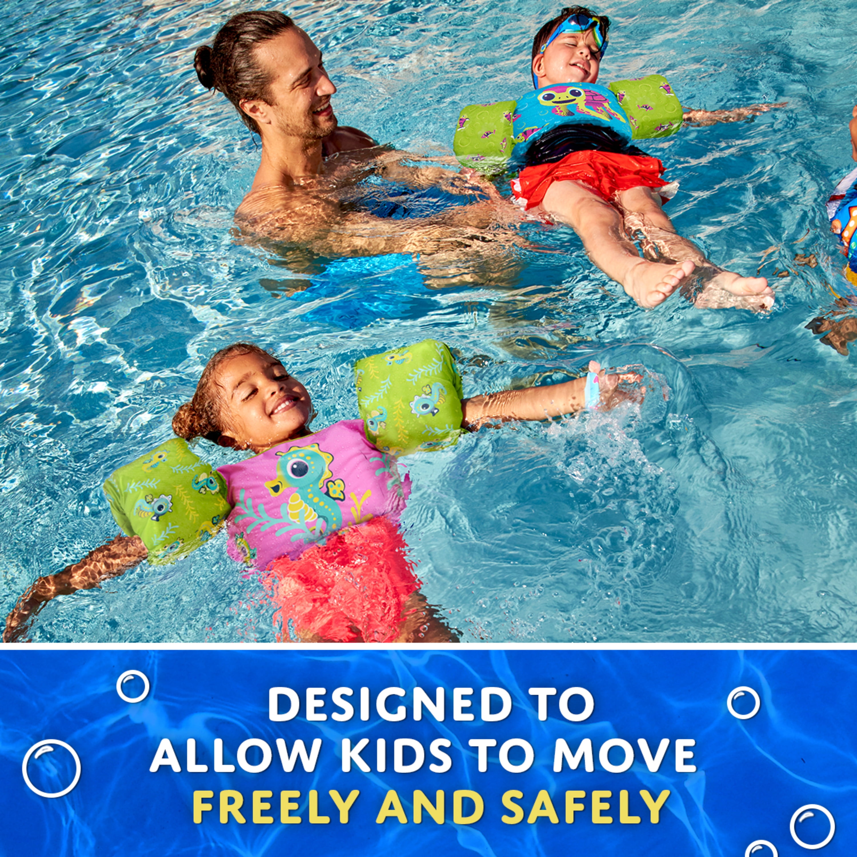 Stearns® Original Puddle Jumper® Swim Shifters® Child Life Jacket (33-55 LB), Turtle Blue