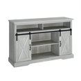 thumbnail image 1 of Pemberly Row 52" Sliding Door TV Stand Console in Stone Gray Barnwood, 1 of 5