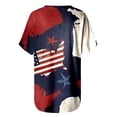 thumbnail image 5 of Blouse d'Été Grande Taille à Manches Courtes pour Femmes Col Rond Imprimé T-Shirts Manches Courtes T-Shirt Blouse Ample Hauts Col en V T-Shirt Femmes en Liquidation, 5 of 5