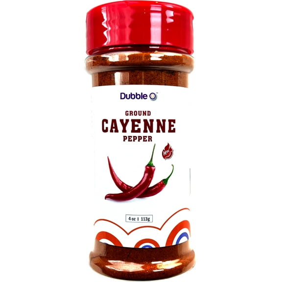 Ground Cayenne Pepper Powder 4 oz. ~55,000 SHU  ⦾  Non GMO, Kosher, Halal, and Gluten Free  ⦾  Dubble O Brand