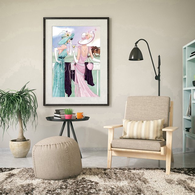 Cuadros Decorativos Pintura de diamante 5D DIY señora Noble diamantes de imitación redondos póster Wdftyju imagen mosaico Kits de arte de pared artesanía hecha a mano regalo decoración del hogar