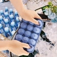thumbnail image 4 of 15 Cube Ice Cubes Easy Release Stackable Ice Cube Molds, 2-Pack (Grey Blue + Green), 4 of 5