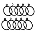 thumbnail image 2 of 24 Pcs Anneaux de Rideau Durables Attache de Rideau Pratique Pince à Rideau Crochet Crochet de Suspension de Rideau pour la Maison (Noir 38MM), 2 of 6