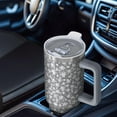 thumbnail image 6 of Gray Christmas Snowflake Pattern Tumbler with Handle and Lid,40oz Double Wall Vacuum Insulated Tumbler,Cups Gift for Women and Men, 6 of 7