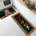 thumbnail image 2 of Merry Christmas Believe Kitchen Rugs Set of 2, Xmas Jack Skellington Kitchen Mats Decor, Funny Holiday Party Floor Door Mat Home Decorations -17x29 and 17x47 Inch, 2 of 6