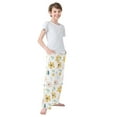 thumbnail image 4 of FORMRS Kids Pajama Pants with Pockets Size 6-8Y Boys Lounge Sleep Bottoms, Cute Floral, 4 of 8
