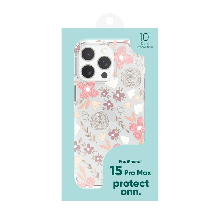 onn. Phone Case for iPhone 15 Pro Max - Tropical Blush