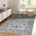 thumbnail image 4 of Ultra-Soft Machine-Washable Rug with Non-Skid Backing, Green/Cream 8'x10' Leila Moroccan Diamond Trellis, Non-Shedding, Velvet Luxury Feel for Living Room, Dining Room, Bedroom (CMR101L-8), 4 of 9
