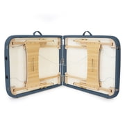 Saloniture Basic Portable Folding Massage Table - Blue
