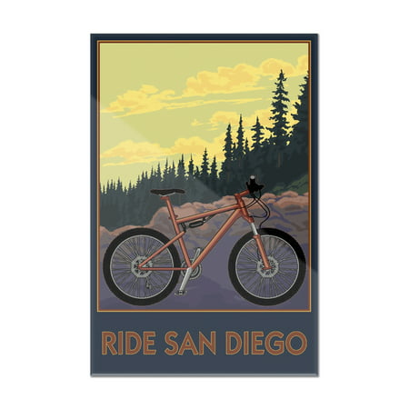 Ride San Diego - Mountain Bike Scene - Lantern Press Artwork (8x12 Acrylic Wall
