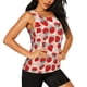 thumbnail image 2 of Fotbe Red Strawberry Blusas Sin Mangas para Mujer – Estilo Casual, Corte Suelto, Slim-Fit, Cuello Redondo Deportivo, Tops de Verano para Gimnasio y Yoga-Small, 2 of 7