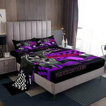 Erosebridal Sport Car Sheet Set Twin,Buffalo Plaid Bedding Sets Twin Size,Extreme Sport Twin Sheet Sets,Microfiber Car Room Decorative,3pcs
