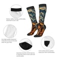 thumbnail image 3 of Pofeuu Starry Night Guitar Dog Print Stockings, Adult Running Hiking Socks for Youth and Adult, 3 of 6