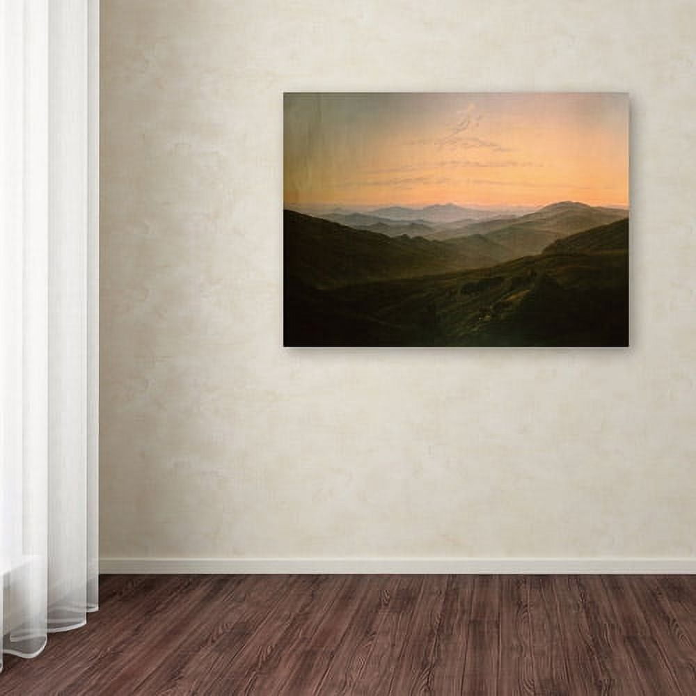 Trademark Fine Art "Dawn" Canvas Art by Caspar David Friedrich