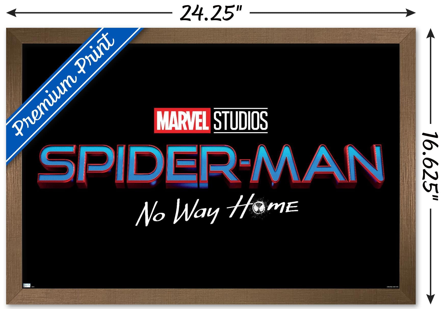Marvel Spider-Man: No Way Home - Logo Wall Poster, 14.725" x 22.375", Framed