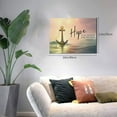 thumbnail image 3 of Christian Anchor Wall Art Nautical Anchor Pictures Wall Decor Scripture Bible Verses Canvas Artwork Painting Beach Theme Ocean Framed Poster Print for Home Living room Bedroom Bathroom Office 12"X16", 3 of 6