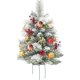 thumbnail image 1 of TQEHS Nieve que cae, paisaje de nieve de felpa, plantas en el suelo alimentadas con energía solar, decoraciones para árboles de patio, paquete navideño, Navidad X4Q3, 1 of 6