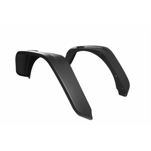 Paramount Automotive Fender Flare 81-21106 Hydro Series; Smooth Style; Textured Powder Coated; Black; Steel; Set Of 2