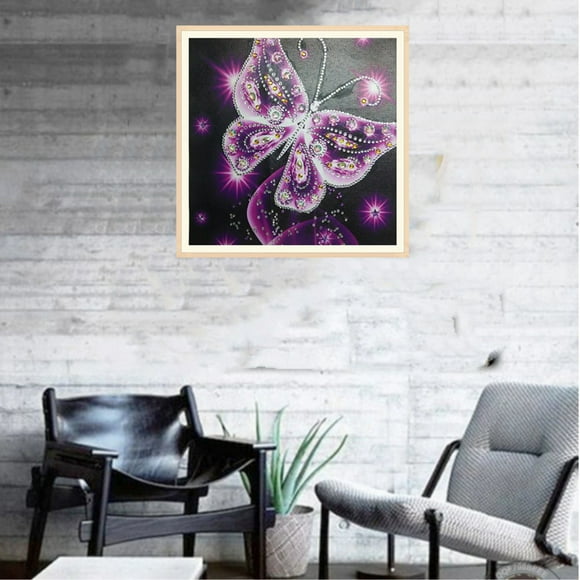 DIY Diamond Painting Crystal Rhinestone Embroidery Arts Colorful Home Room Decor (Butterfly 3)
