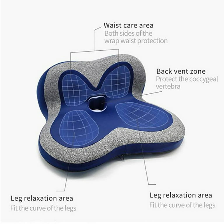 AUVON Cooling Gel Seat Cushion for Office Chair, Large Tailbone Cushion  with Thick Memory Foam for Sciatica & Back Pain Relief, Non-Slip Pressure