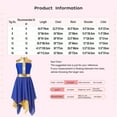 thumbnail image 7 of YiZYiF Kids Girls Worship Dance Tunic Sleeveless Metallic Praise Dance Dress Lyrical Liturgical Dancewear Royal Blue 6, 7 of 7
