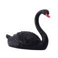 thumbnail image 3 of Estatua de escultura de cisne, adorno de escultura al aire libre realista, estatuilla de decoración del hogar, Negro A Cola Cisne Escultura Estatua, 3 of 8