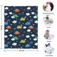 thumbnail image 4 of DarkBlue Dinosaurs Clouds Rainbows Pattern Blanket,Comfortable Soft Flannel Throw Blanket,All Season,Warm Lightweight Blankets for Sofa Bed Couch Living Room Chair,30"x40", 4 of 4