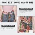 thumbnail image 6 of Pioneer Flower Floral Print Pattern Apron-Garden Aprons for Women with Pockets-Cotton Linen Waterproof Kitchen Cooking Gardening Aprons Adjustable for Kitchen,Cooking,BBQ and Salon 33x27 Inch, 6 of 7