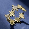 thumbnail image 4 of Geometric Shape Ring Adjustable Five-Pointed Star Five-Pointed Star Ring Micro-Inlaid Novelty Ring Open Rings for Women, 4 of 9