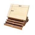 thumbnail image 1 of Portable Artist Tabletop Desk Top Painting Drawing Easel Sketch Box with 3 Storage Drawers, 1 of 5