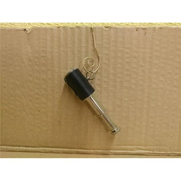 5 in. Chrome Spyglass with Leather Christmas Ornament
