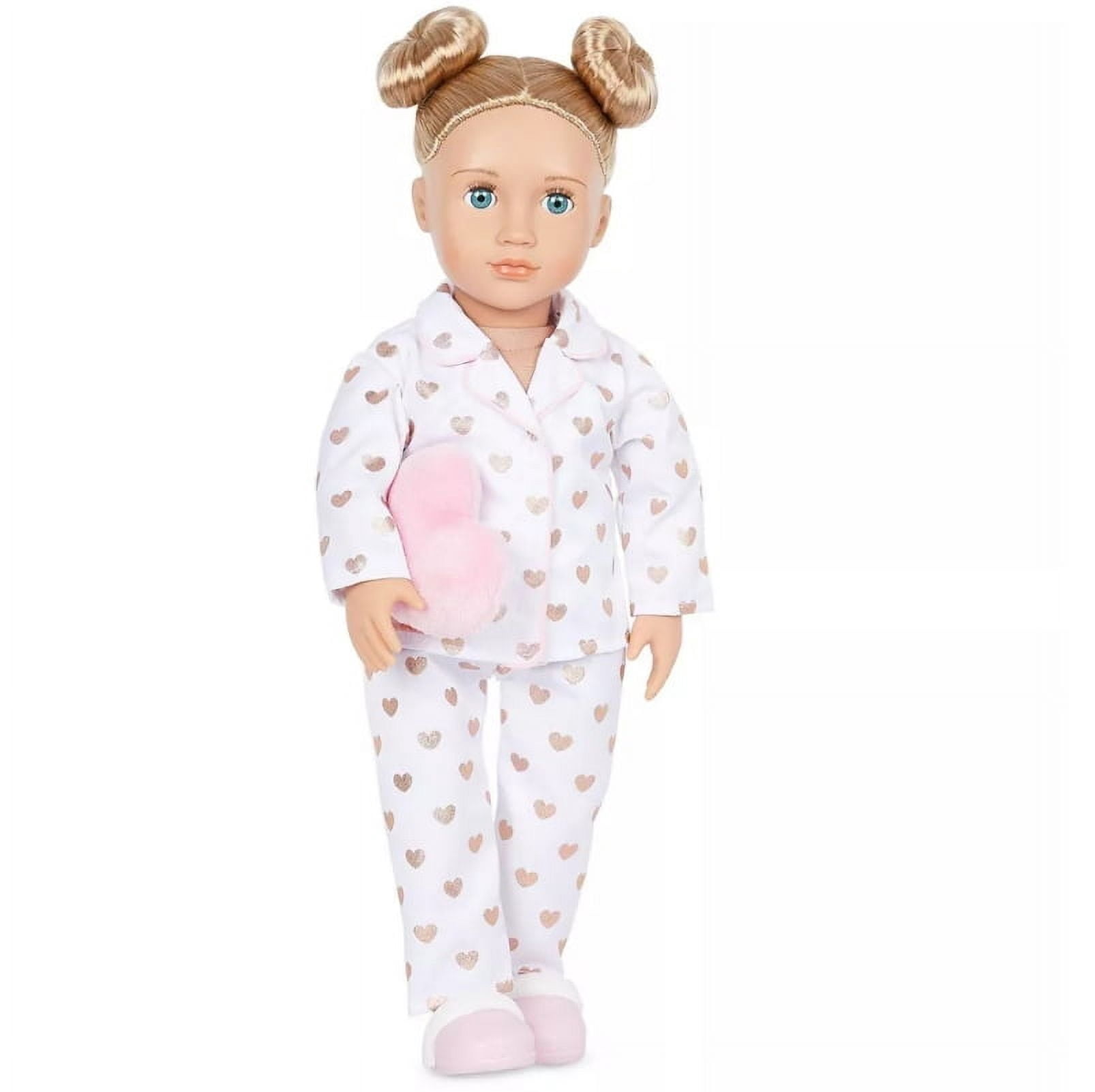 Our Generation Serenity with Heart Polka Dot Pajama Outfit 18" Slumber Party Doll