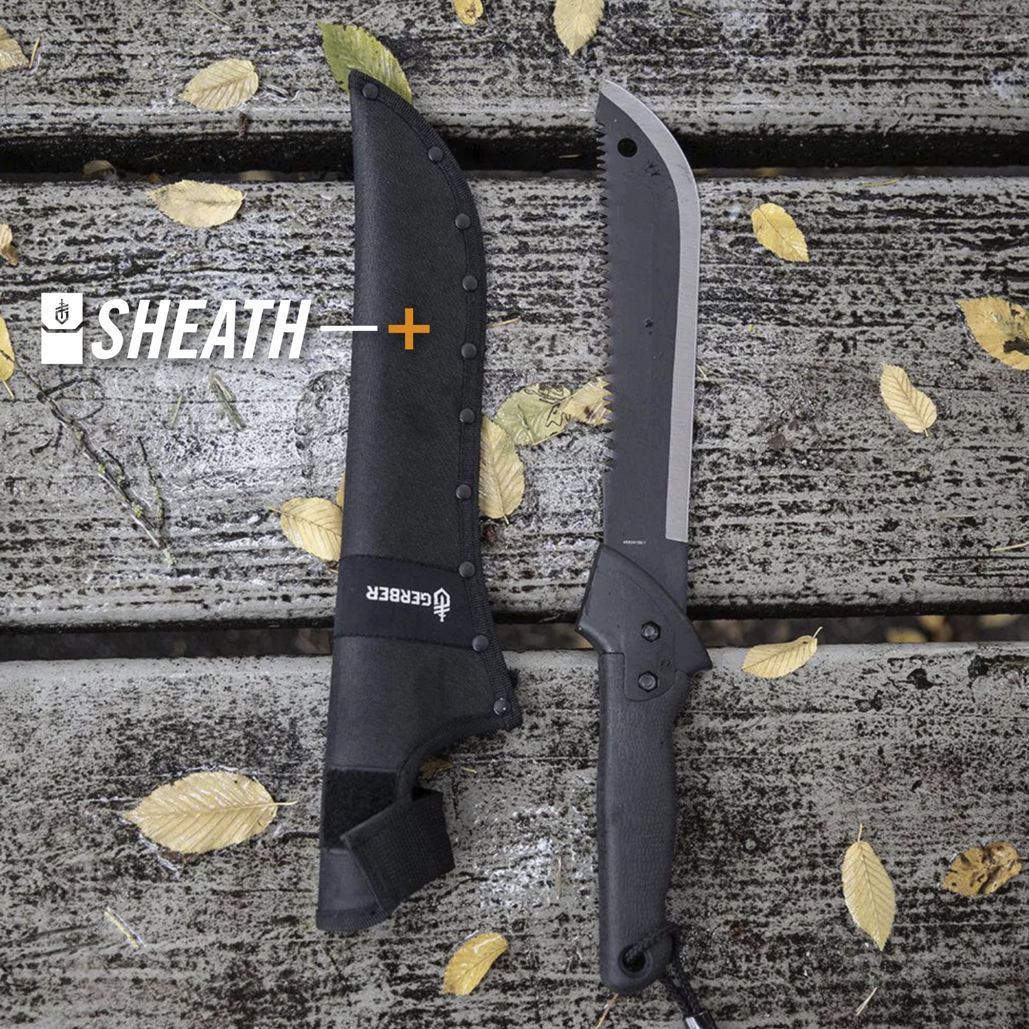 Gerber Gator Machete Jr, 10.75 in Blade, Sheath Included, Black, Camping