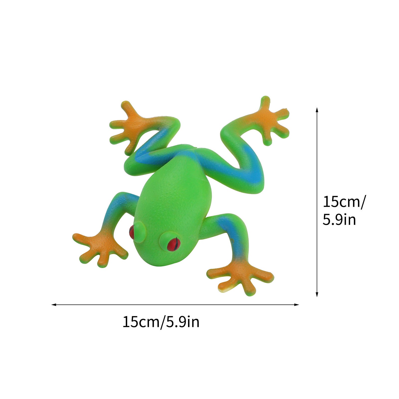 AROKOKO Squishy Toy Simulation Frog Model Ornaments Soft Rubber Frog ...