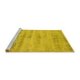 thumbnail image 2 of Ahgly Company Machine Washable Indoor Square Abstract Yellow Contemporary Area Rugs, 4' Square, 2 of 4