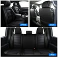 thumbnail image 6 of For 2009-2014 Ford F150 5 Seats Truck Car Seat Covers Waterproof Pu Leather Cushion Protector Black, 6 of 9
