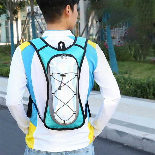 Mochila de ciclismo | Mochila de hidratación Nylon ligero | Bolsa de cordón repelente al agua de gran capacidad: 16,9"x9" para viajes de senderismo en deportes al aire libre | Negro, azul, naranja