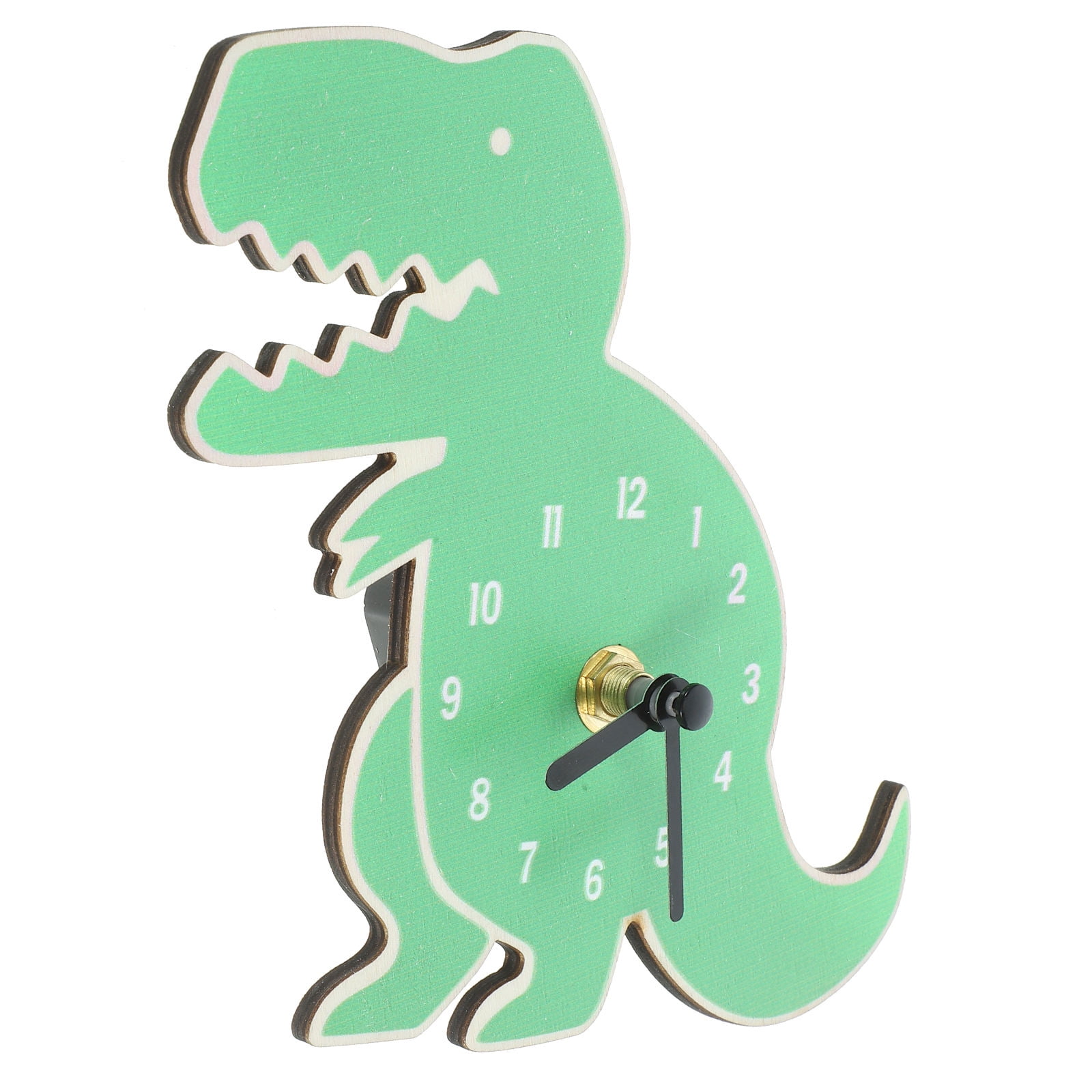 HONMEET Green Dinosaur Wall Clock, Silent Non-Ticking Large Number Display, Decorative Kids Room Home Wall Decor