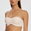 thumbnail image 3 of MELENECA Strapless Bra Minimizer with Underwire for Women Soft Pink 32DD, 3 of 4